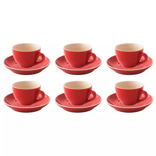 Palmer Kop en schotel Colors 18 cl - 14 cm Rood 6 stuks