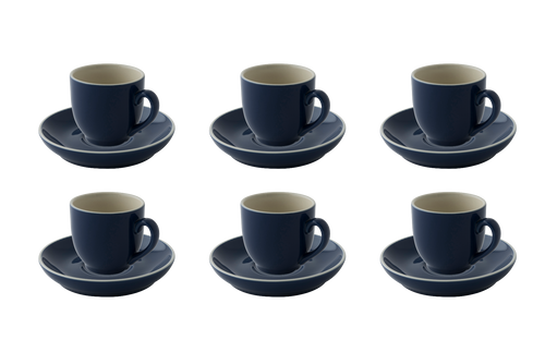 Palmer Cup and saucer Colors 14 cl - 12 cm Blue 6 pcs. Palmer Cup and saucer Colors 14 cl - 12 cm Blue 6 pcs.