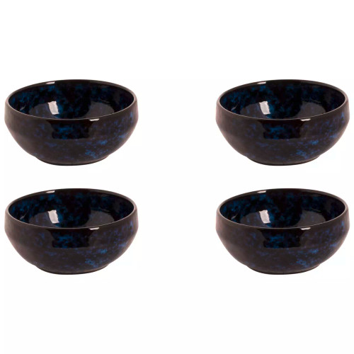 Palmer Bowl Bama Blue 15 cm 65 cl Blue Stoneware 4 pieces
