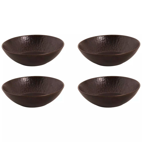 Palmer Plate deep coupe Ruston 17 cm Brown Stoneware 4 pieces
