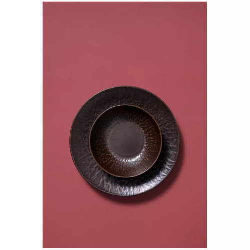 Palmer Plate deep coupe Ruston 17 cm Brown Stoneware 4 pieces