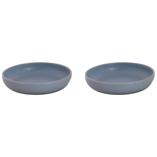 Palmer Plate deep Sandy Loam 22 cm Blue Stoneware 2 pcs.