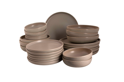 Palmer  Sandy Loam Geschirrset Steingut 6-Personen 24-teilig Grau Palmer  Sandy Loam Geschirrset Steingut 6-Personen 24-teilig Grau