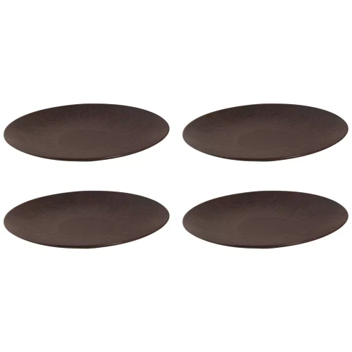 Palmer Bord coupe Ruston 27 cm Bruin Stoneware 4 stuks