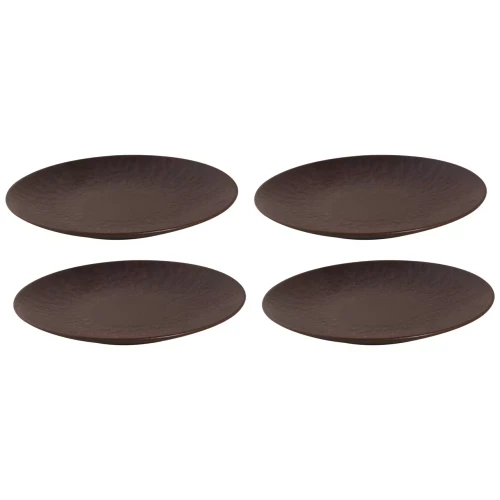 Palmer Bord coupe Ruston 22 cm Bruin Stoneware 4 stuks
