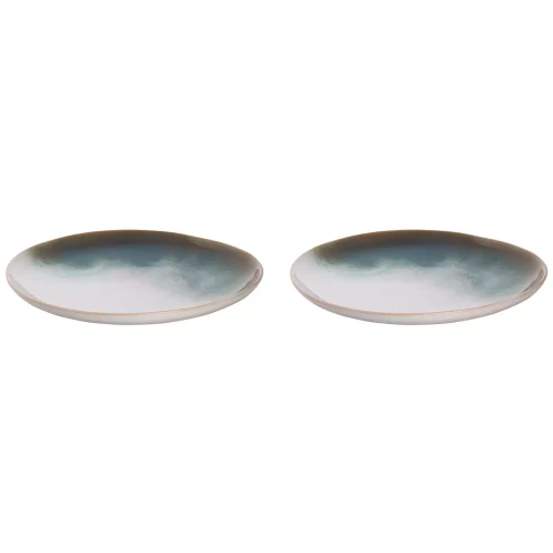 Palmer Bord Nordic 28.5 cm Groen Wit Stoneware 2 stuks