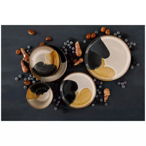 Palmer Plate Aquarel 22 cm Beige Blue Stoneware 2 pcs.