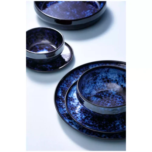 Palmer Schaal Bama Blue 15 cm 65 cl Blauw Stoneware 2 stuks