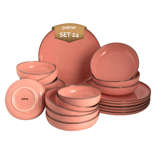 Palmer  Antigo Tafelservice Porzellan 6-Personen 24-teilig Rosa Palmer  Antigo Tafelservice Porzellan 6-Personen 24-teilig Rosa