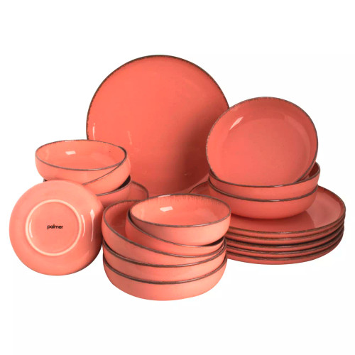 Palmer Dinnerware set Antigo Porcelain 6-person 24-piece Pink