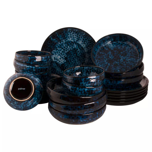 Palmer  Bama Blue Tafelservice Steingut 6-Personen 24-teilig Blau