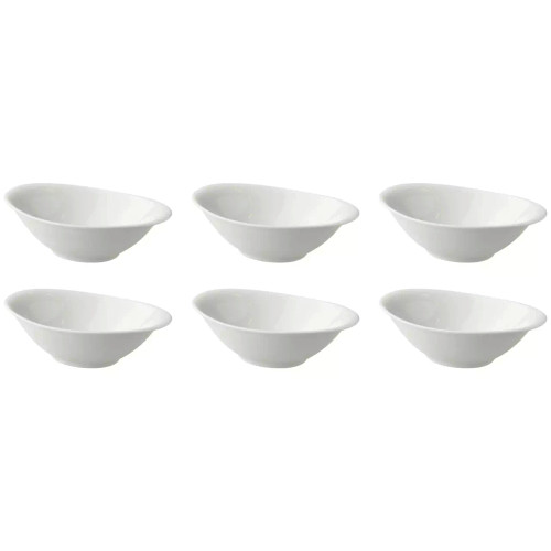 Palmer  White Delight Schüssel 16 x 10,5 cm 20 cl Weißes Porzellan 6 Stück