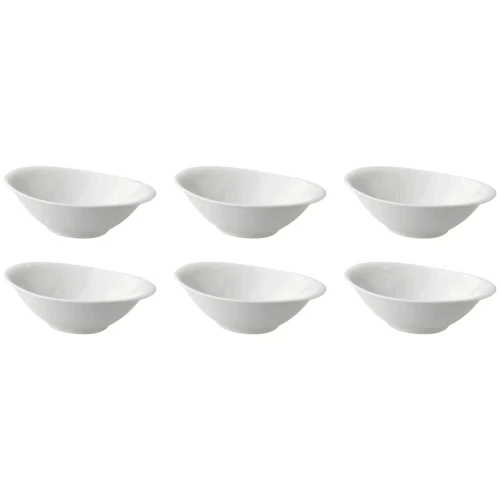 Palmer  White Delight Schüssel 16 x 10,5 cm 20 cl Weißes Porzellan 6 Stück