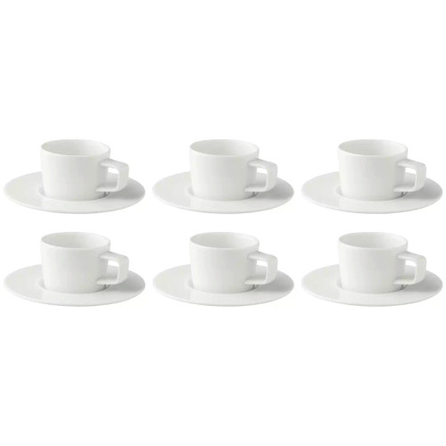 Palmer Cup and saucer White Delight 15 cl - 16 cm White 6 pieces
