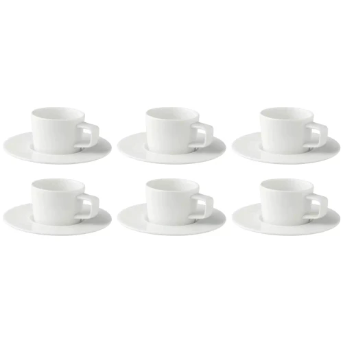 Palmer  White Delight Tasse und Untertasse 15 cl - 16 cm Weiß 6 Stück