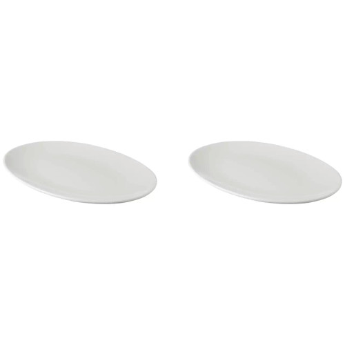 Palmer  White Delight Teller Coupe 30 x 21,5 cm Weißes Porzellan 2 Stück