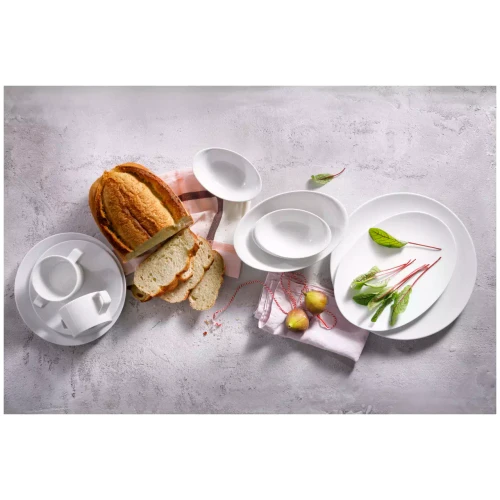 Palmer  White Delight Teller Coupe 30 x 21,5 cm Weißes Porzellan 2 Stück