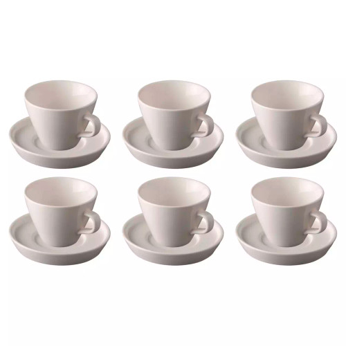 Palmer  Da Vinci Tasse und Untertasse 31 cl - 11 cm Offwhite 6 Stück