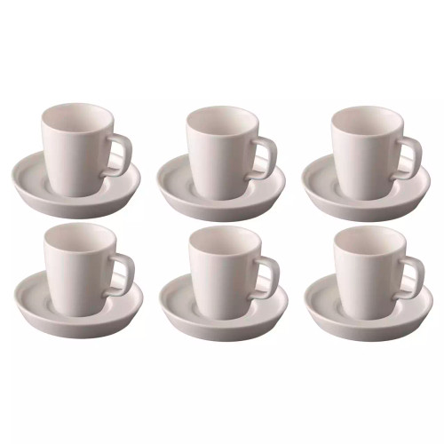 Palmer Kop en schotel Da Vinci 16 cl - 11 cm Offwhite 6 stuks