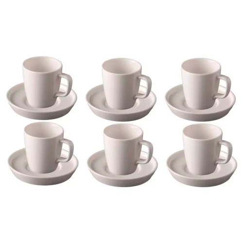 Palmer Cup and saucer Da Vinci 16 cl - 11 cm Offwhite 6 pieces