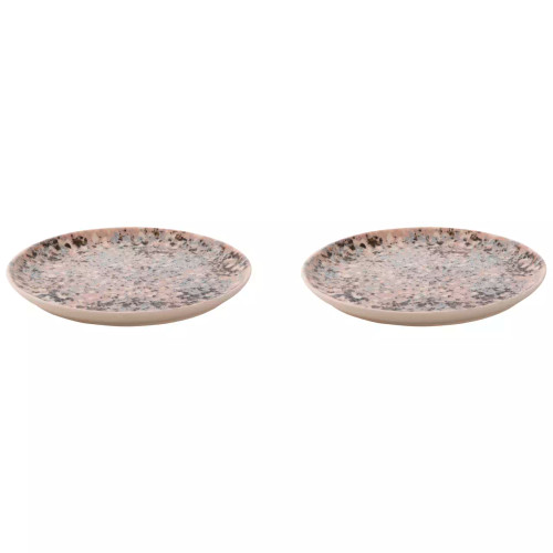 Palmer Bord Confetti 21.5 cm Roze Stoneware 2 stuks