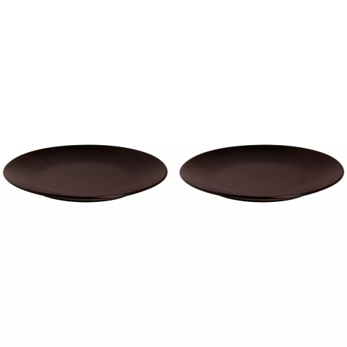 Mammoet Plate Moon 27.5 cm Black Stoneware 2 pieces