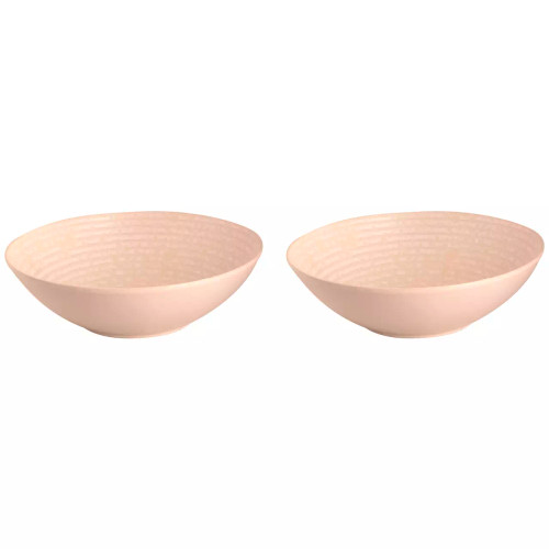 Palmer Bowl Ripple 24 cm 1.8 l Offwhite Stoneware 2 pieces