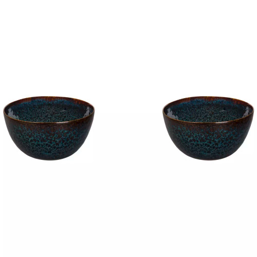 Palmer Schaal Eccentric 15 cm 85 cl Blauw Stoneware 2 stuks