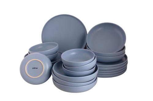 Palmer  Sandy Loam Tafelservice Steingut 6-Personen 24-teilig Blau Palmer  Sandy Loam Tafelservice Steingut 6-Personen 24-teilig Blau