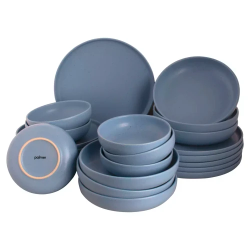 Palmer Serviesset Sandy Loam Stoneware 6-persoons 24-delig Blauw