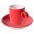 Maastricht Porselein  Bart  Cafe Espressotasse und Untertasse Farbe 6,5 cl Rot 2 Stück