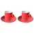 Maastricht Porselein Espressokop en schotel Bart Colour Cafe 6.5 cl Rood 2 stuks