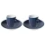 Palmer Espressokop en schotel Bart Colour Cafe 6.5 cl Blauw 2 stuks