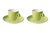 Maastricht Porselein Coffee cup and saucer Bart Colour Cafe 17 cl Green 2 pcs. Maastricht Porselein Coffee cup and saucer Bart Colour Cafe 17 cl Green 2 pcs.