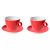 Maastricht Porselein Cappuccinokop en schotel Bart Colour Cafe 23 cl Rood 2 stuks