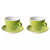 Maastricht Porselein Cappuccinokop en schotel Bart Colour Cafe 23 cl Groen 2 stuks
