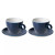 Maastricht Porselein Cappuccino cup and saucer Bart Colour Cafe 23 cl Blue 2 pcs.