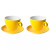 Maastricht Porselein Cappuccinokop en schotel Bart Colour Cafe 23 cl Geel 2 stuks