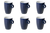 Maastricht Porselein Beker Bart Colour Cafe 23 cl Blauw 6 stuks