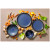 Palmer Bowl Tama 15 cm 80 cl Blue Black Stoneware 2 pcs.