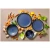 Palmer  Tama Schüssel 15 cm 80 cl Blau Schwarz Steingut 2 Stück