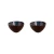 Palmer Bowl Lester 15 cm 80 cl Black Blue Stoneware 2 pcs.