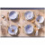 James Cooke Bord Clouded Charm 21 cm Blauw Wit Stoneware 2 stuks