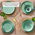 James Cooke Bord Bliss 28 cm Groen Stoneware 2 stuks