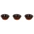 Colori Del Sud Mezquita Dot Schaal 8 cm 6 cl Zwart 3 stuks