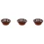 Colori Del Sud Mezquita Fleck Bowl 11 cm 20 cl Black 3 pieces