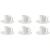 Palmer Kop en schotel White Delight 18 cl - 16 cm Wit 6 stuks