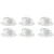 Palmer Soepkop en schotel White Delight 30 cl 10 cm Wit 6 stuks