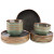 James Cooke Dinnerware set Moss 6-person 18-piece Green