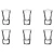 Rocco Bormioli Shot glass Dublino 3.4 cl - Transparent 6 pieces